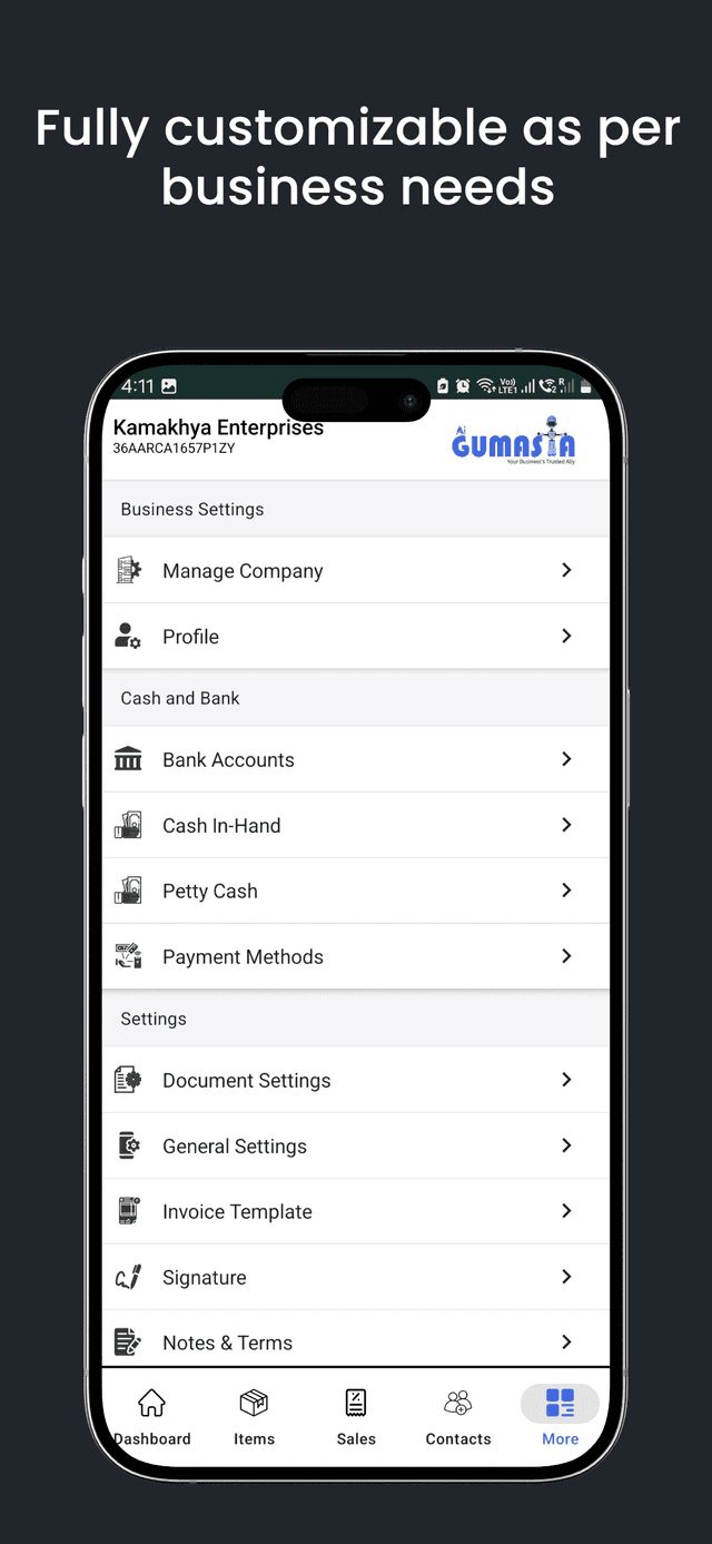 Gumasta App Screenshot